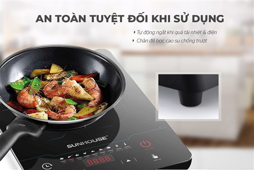 Bếp từ đơn Bauer BE31DI 2 An toàn khi sử dụng