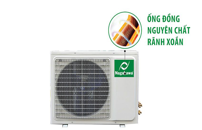 Điều hòa âm trần Nagakawa NT-C18R1M03 18000 BTU 1 chiều Dàn tản nhiệt điều hòa Nagakawa bằng đồng