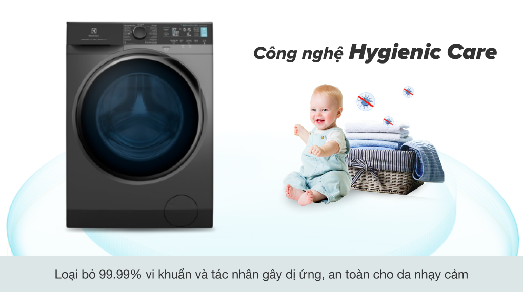 Máy giặt Electrolux Inverter EWF1141R9SB - công nghệ Hygienic Care