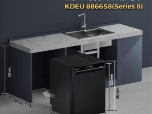 Máy rửa bát Kocher KDEU-8866S8 (SERIES 8) 4 Máy rửa bát Kocher KDEU-8866S8 đạt tiêu chuẩn năng lượng Châu Âu A (EN50242)
