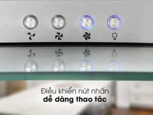 Máy hút mùi kính cong Kocher K-228T (70cm) 4 Máy hút mùi áp tường Kocher K-228T - Tích hợp điều khiển nút nhấn trực quan
