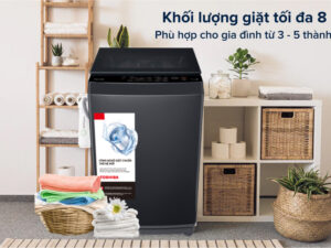 Máy giặt Toshiba 8 kg AW-M905BV(MK) - Khối lượng giặt