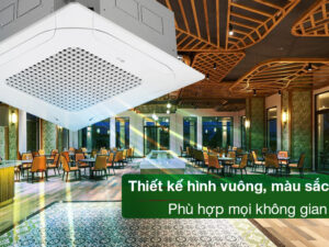 Điều hòa âm trần LG Inverter 24000 BTU ZTNQ24GPLA0 - Thiết kế hình vuông, màu sắc tinh tế phù hợp mọi không gian lắp đặt 