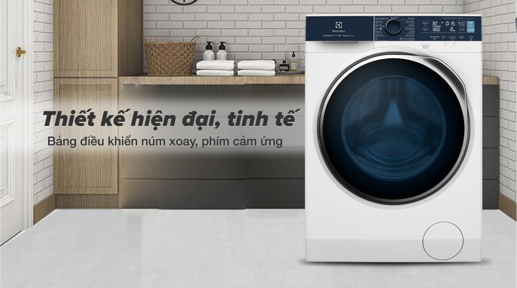 1. Máy giặt Electrolux EWF1042Q7WB có thiết kế hiện đại, sang trọng