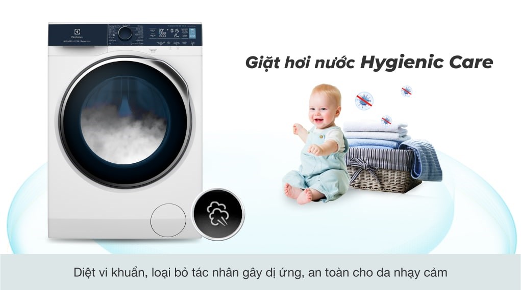 Máy giặt Electrolux Inverter 10 kg EWF1042Q7WB - Công nghệ giặt hơi nước Hygienic Care