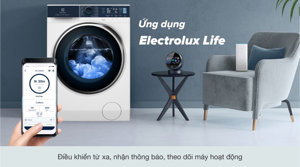 7. Điều khiển máy giặt EWF1042Q7WB từ xa thông qua ứng dụng Electrolux Life