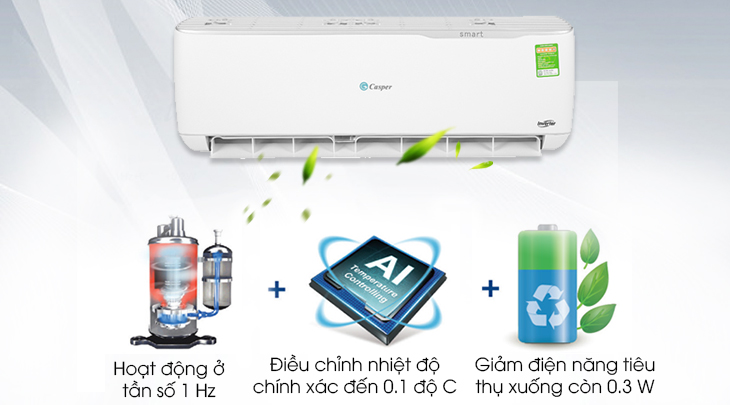 Điều hòa Casper GC-24IS33 1 chiều 24000 BTU Inverter sử dụng công nghệ tự động làm sạch I-Saving