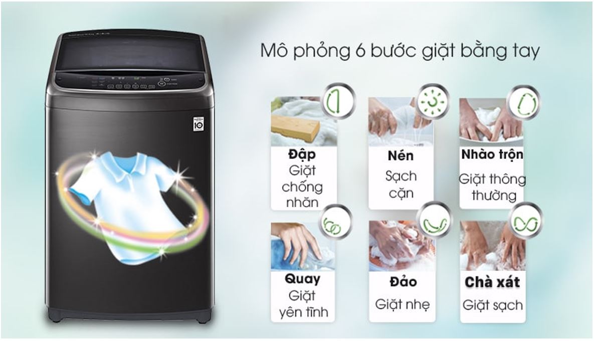 Máy giặt LG TV2514DV3B sử dụng công nghệ AI DD