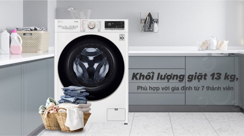 Máy giặt LG FV1413S4W 13 kg Inverter - Cửa trước
