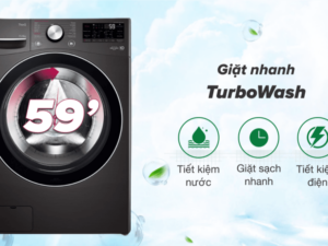 Máy giặt sấy LG Inverter 15kg F2515RTGB - Công nghệ Turbo Wash