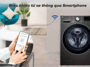 Máy giặt sấy LG Inverter 15kg F2515RTGB - Điều khiển từ xa bằng điện thoại