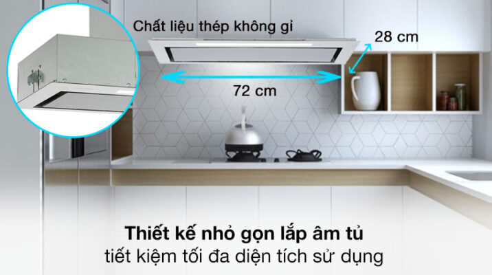 Thiết kế gọn gàng, phù hợp với không gian nhỏ