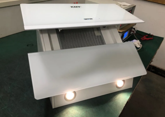 Máy hút mùi kính phẳng Kaff KF-LUX-AT70FH-WH 7 3. Khử mùi bằng than hoạt tính và ống thoát ra ngoài D150