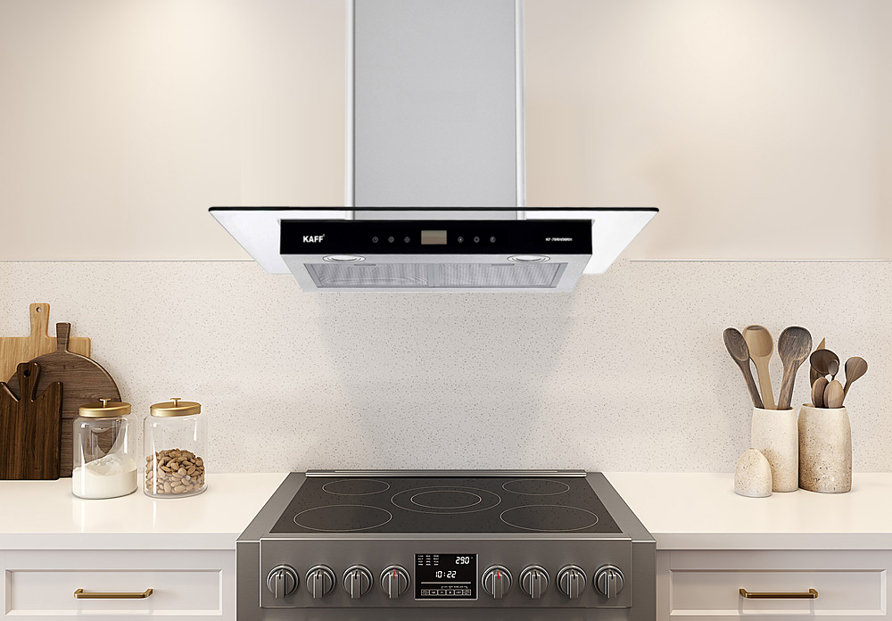 Máy hút mùi Kaff KF-70RH 8 4. Khử mùi bằng than hoạt tính và ống thoát ra ngoài D150