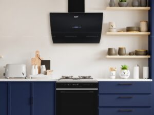 Máy hút mùi kính vát Kaff KF-AT90H-BK 4 Máy hút mùi kính cong dạng TV cảm ứng - điều khiển từ xa KF-LUX-AT70H-BK