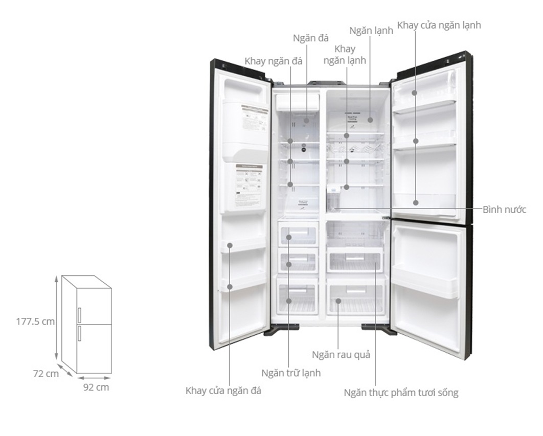 3. Kích thước tủ lạnh samsung 2 cánh