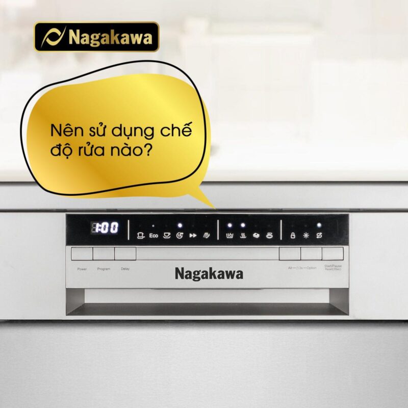 Máy rửa bát - máy rửa chén Nagakawa NAG3602M14 18 Bước 3: Lựa chọn chương trình rửa phù hợp