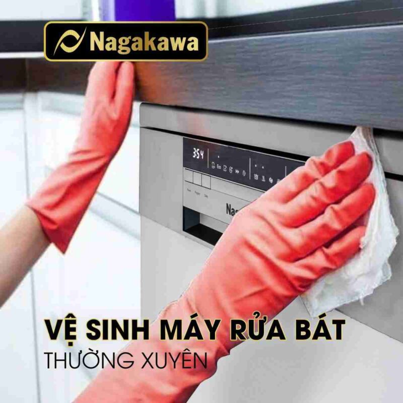 Máy rửa bát - máy rửa chén Nagakawa NAG3602M14 19 Bước 4: Vệ sinh máy rửa bát thường xuyên