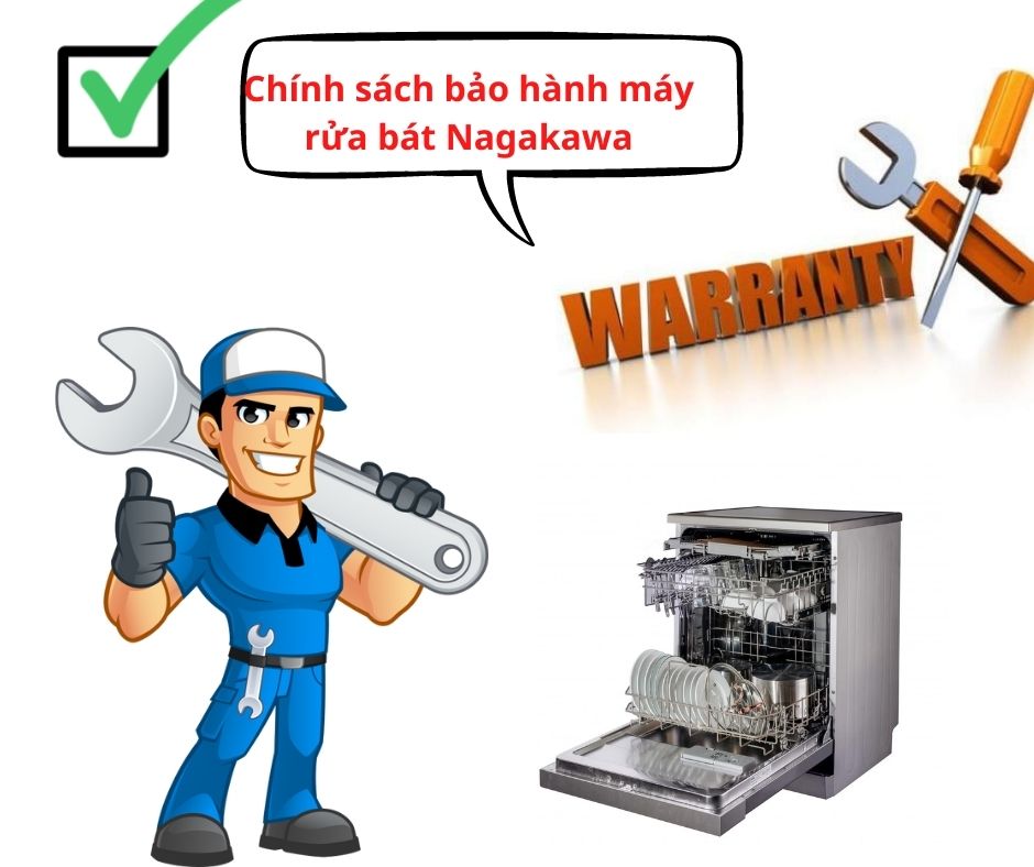 Máy rửa bát - máy rửa chén Nagakawa NAG3602M14 20 Bảo hành máy rửa bát Nagakawa
