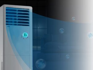 MFJJ-50CRN1 Điều hòa tủ đứng Midea 50.000BTU 1 chiều 5 tinh nang 774x476 den led min