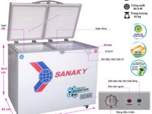 Tủ đông Sanaky Inverter 220 lít VH-2899W3 5 Tủ đông Sanaky VH-2899W3, 220L INVERTER 2 ngăn đông mát T5/2023