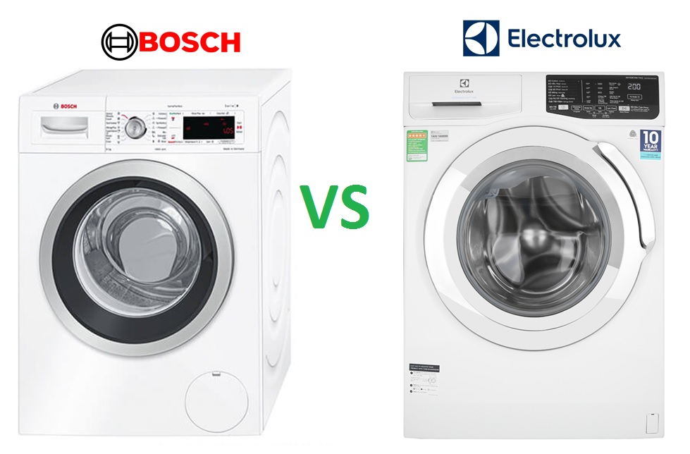 So sánh máy giặt Bosch và Electrolux: Nên mua máy giặt Bosch hay Electrolux?