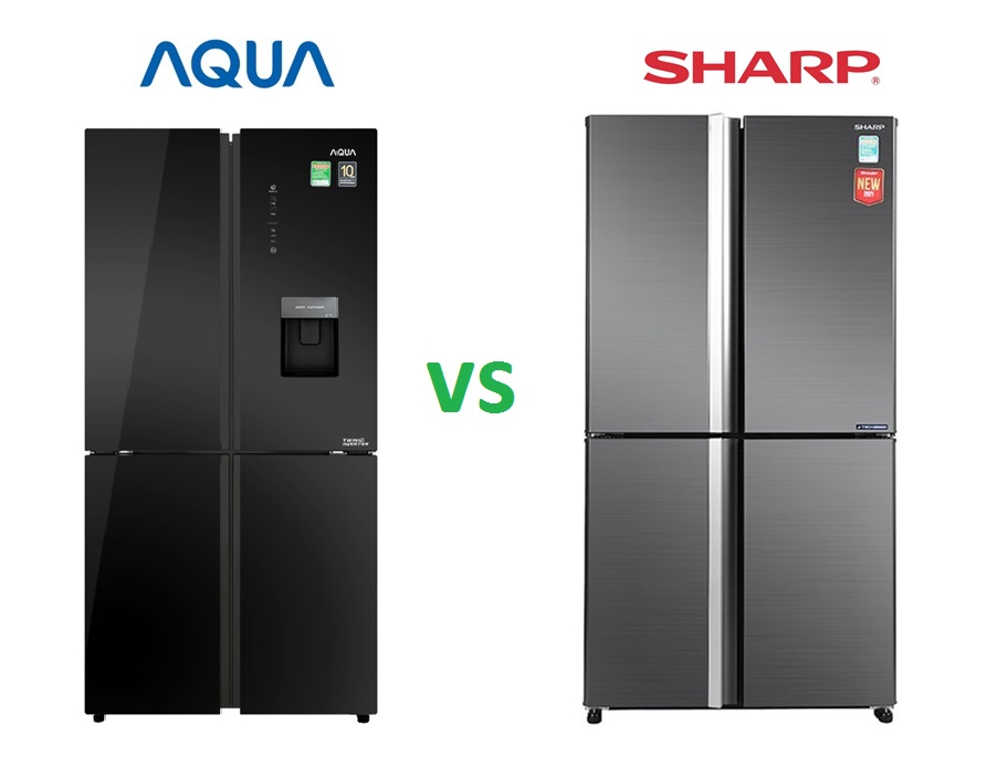 So Sánh tủ lạnh Aqua và Sharp, Nên mua tủ lạnh Aqua hay Sharp
