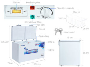 Tủ đông Alaska Inverter 419 lít HB 550CI 4 Tủ đông Alaska Inverter 419 lít HB 550CI