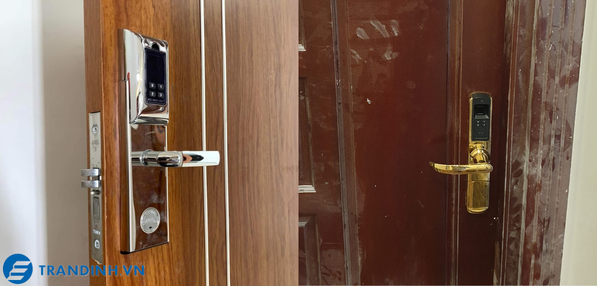 Hình ảnh lắp đặt khoá cửa Adel cho khách hàng