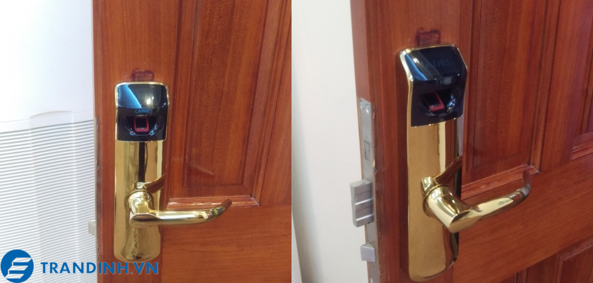 Hình ảnh lắp đặt khoá cửa Adel cho khách hàng