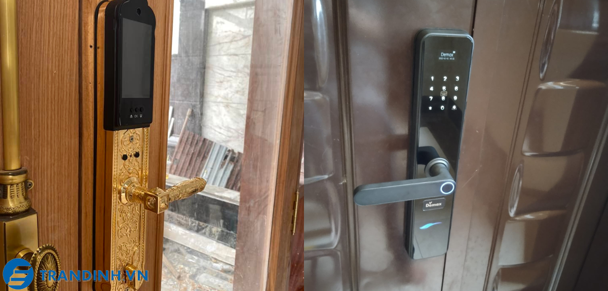 Hình ảnh lắp đặt khoá cửa Demax.