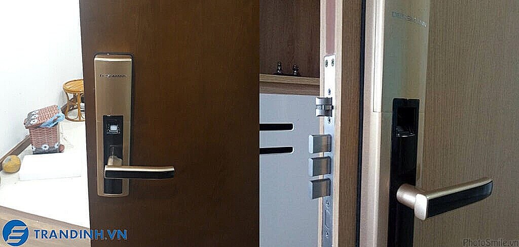 Hình ảnh lắp đặt khoá điện tử Dessmann.