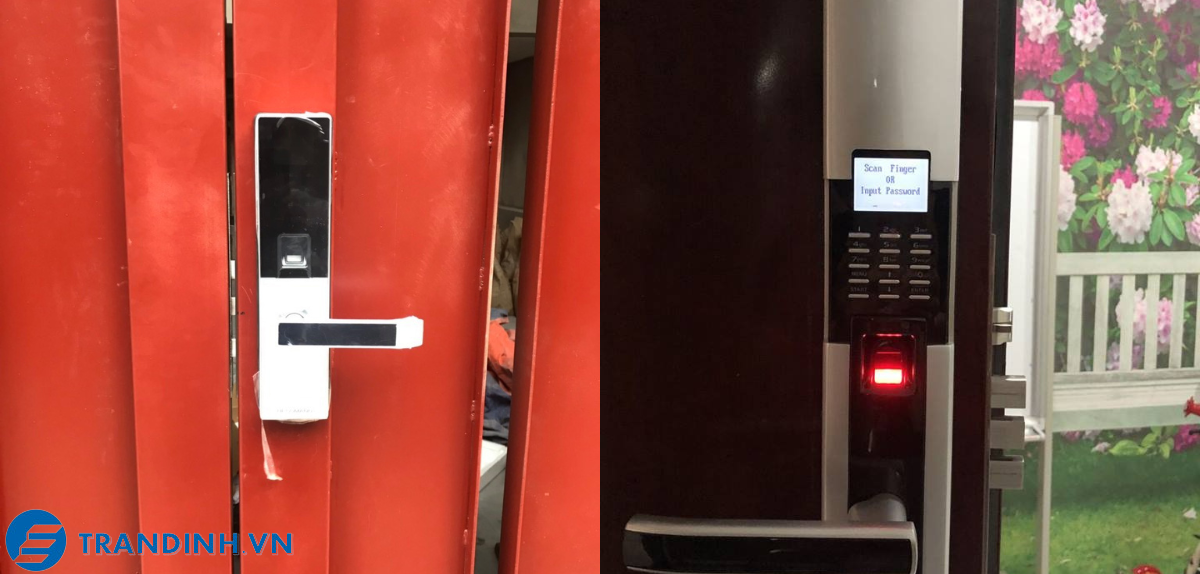 Hình ảnh lắp đặt khoá điện tử Dessmann.