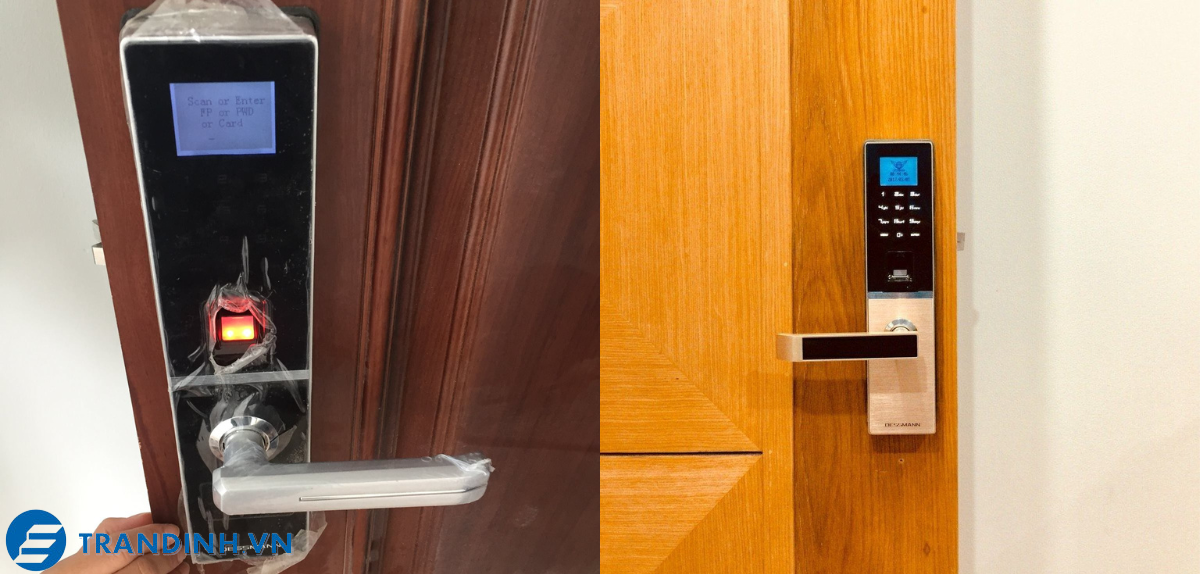 Hình ảnh lắp đặt khoá điện tử Dessmann.