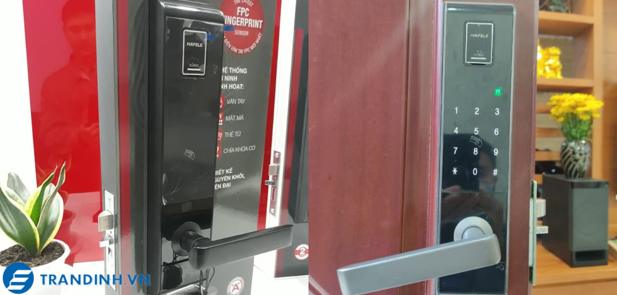 Khoá cửa mã số, thẻ từ Hafele EL8000 10 Hình ảnh lắp đặt khoá điện tử Hafele