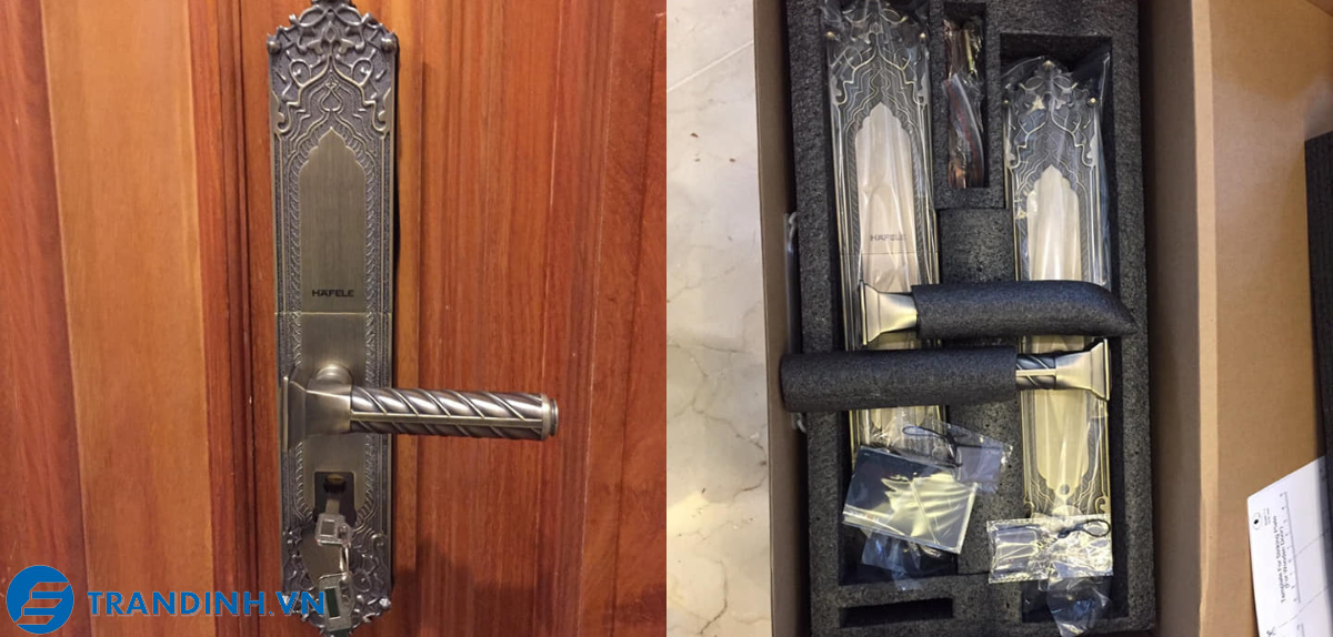 Khoá cửa mã số, thẻ từ Hafele EL8000 4 Hình ảnh lắp đặt khoá điện tử Hafele