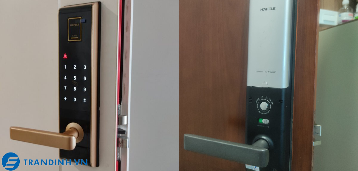 Khoá cửa mã số, thẻ từ Hafele EL8000 6 Hình ảnh lắp đặt khoá điện tử Hafele
