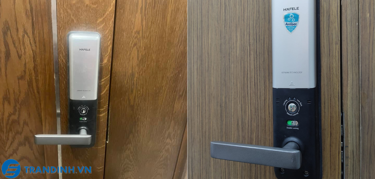 Khoá cửa mã số, thẻ từ Hafele EL8000 8 Hình ảnh lắp đặt khoá điện tử Hafele