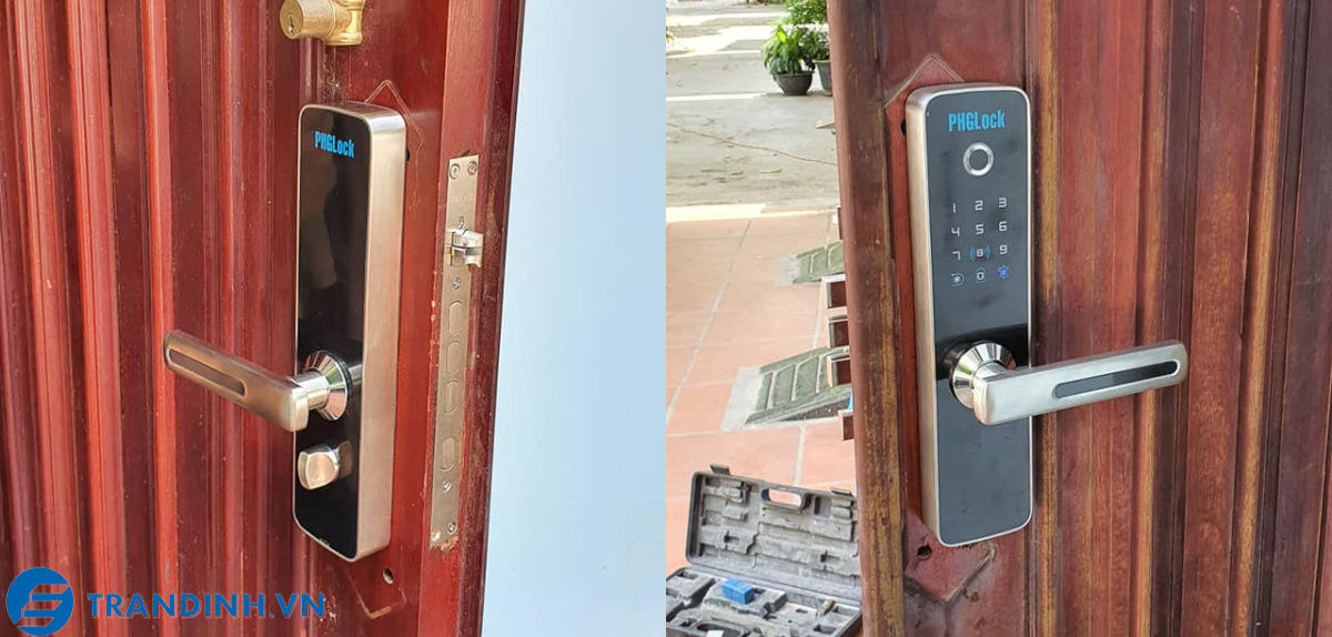 Khoá cửa vân tay - cửa điện tử PHGLock FP8080 2 Hình ảnh thực tế khoá vân tay PGHLock