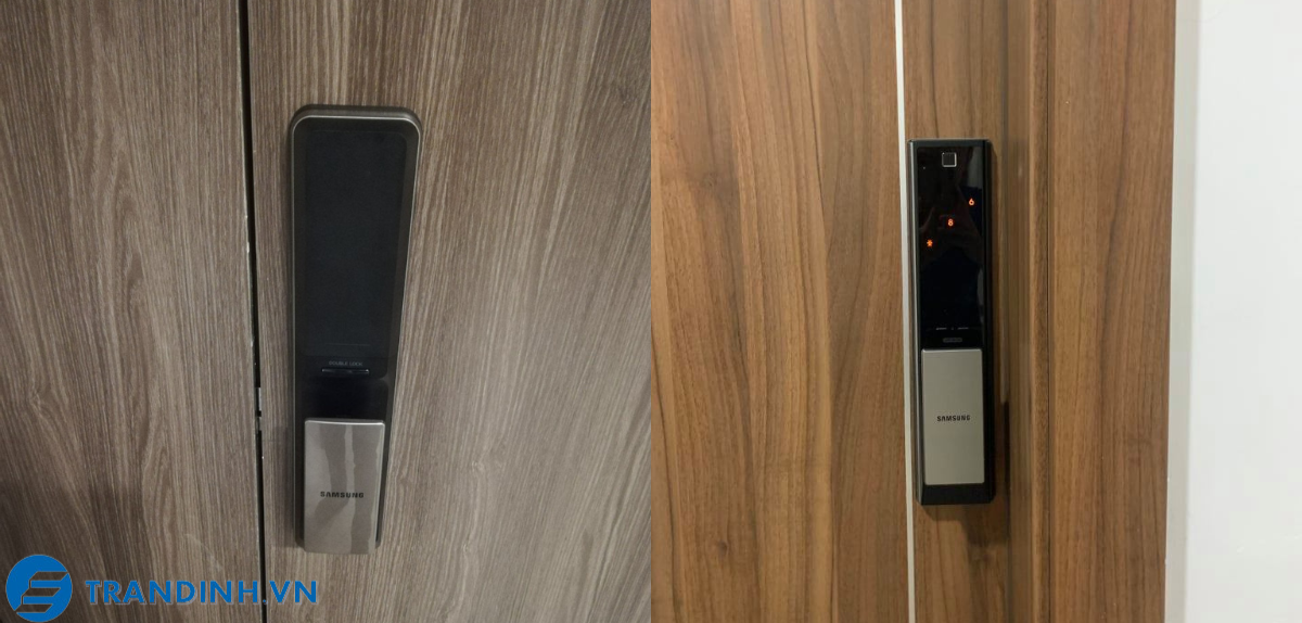 Hình ảnh lắp đặt khóa điện tử samsung