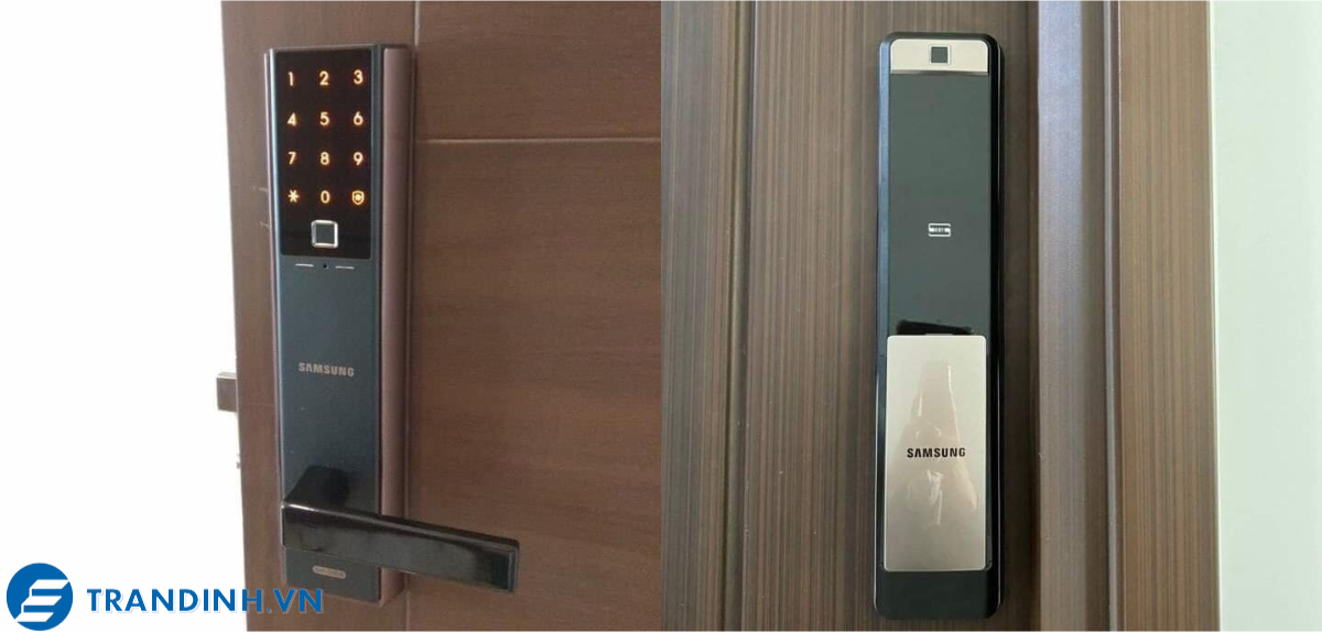 Hình ảnh lắp đặt khóa điện tử samsung