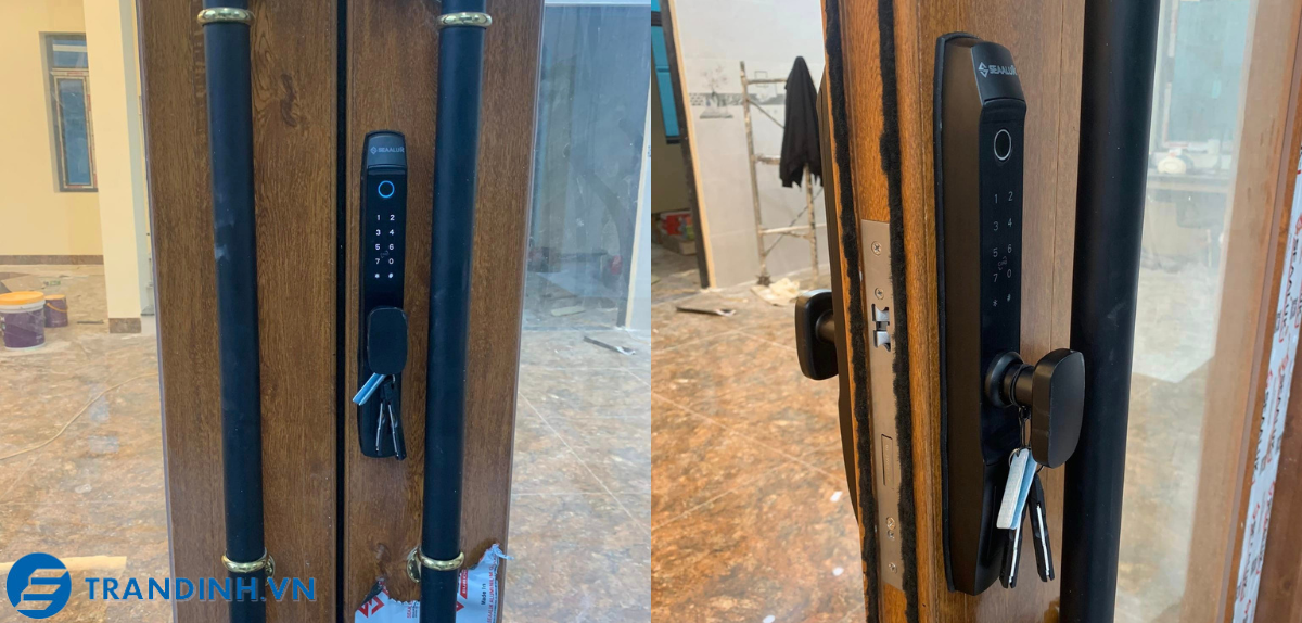 Khóa vân tay Seaaluk A2 14 Hình ảnh lắp đặt khóa điện tử Seaaluk cho khách hàng