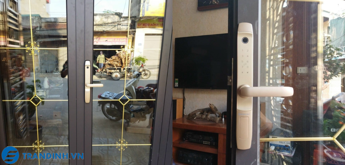 Khóa vân tay Seaaluk A2 7 Hình ảnh lắp đặt khóa điện tử Seaaluk cho khách hàng