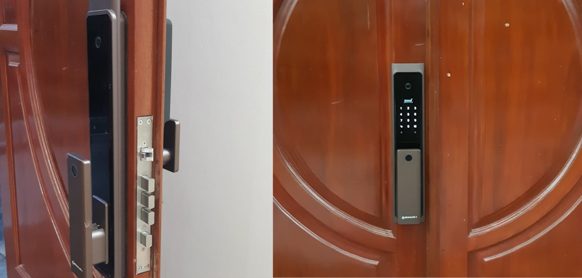 Khóa vân tay Seaaluk A2 11 Hình ảnh lắp đặt khóa điện tử Seaaluk cho khách hàng