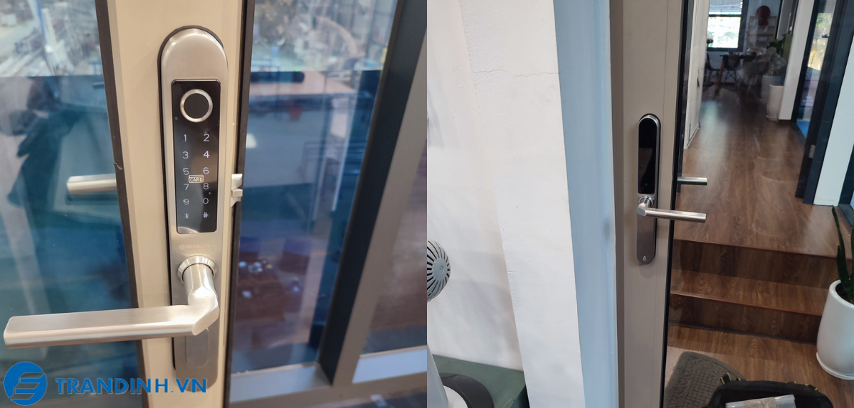Khóa vân tay Seaaluk A2 13 Hình ảnh lắp đặt khóa điện tử Seaaluk cho khách hàng