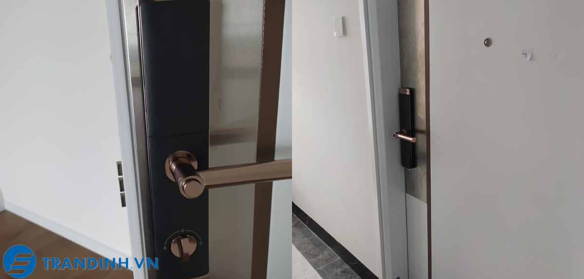 Khóa cửa vân tay SIEMENS C320 6 Hình ảnh lắp đặt khóa điện tử Siemens