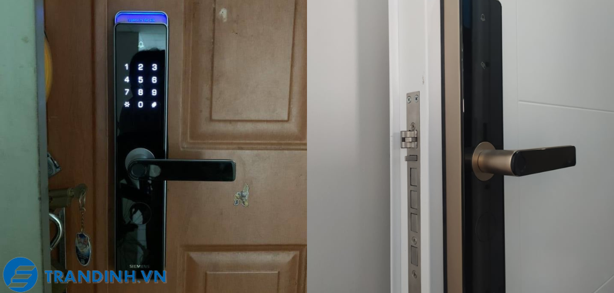 Khóa cửa vân tay SIEMENS C320 7 Hình ảnh lắp đặt khóa điện tử Siemens