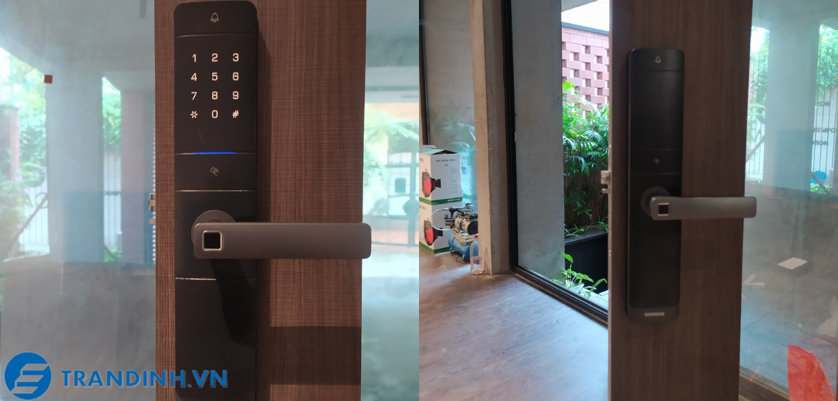 Khóa cửa vân tay SIEMENS C320 8 Hình ảnh lắp đặt khóa điện tử Siemens