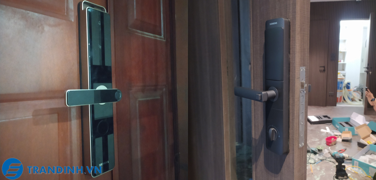 Khóa cửa vân tay SIEMENS C320 9 Hình ảnh lắp đặt khóa điện tử Siemens