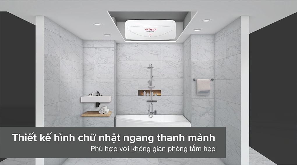 Thiết kế hình chữ nhật nhỏ gọn, sang trọng